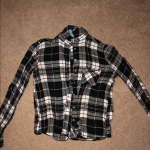 black and white flannel